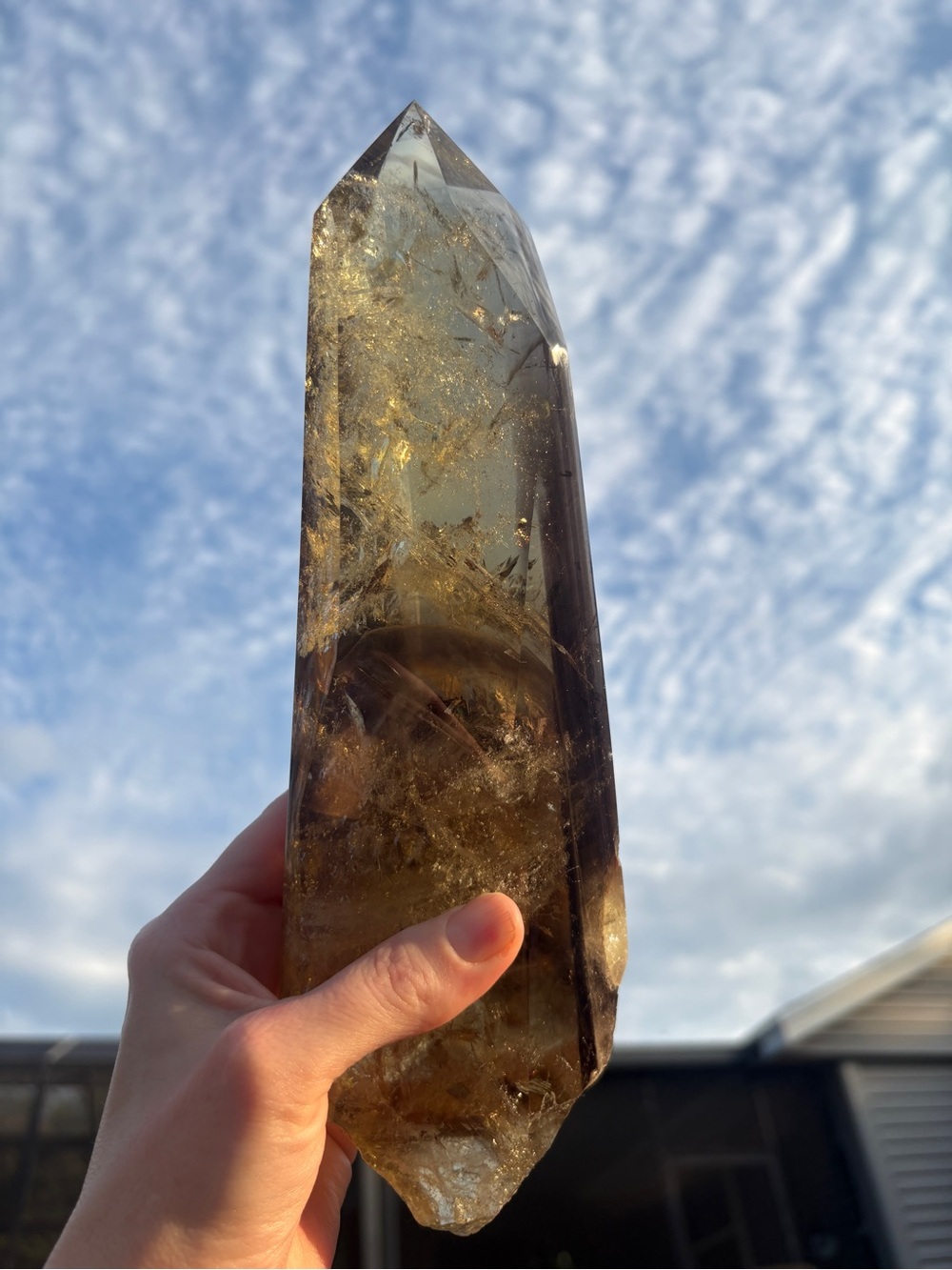 3lb Large Smoky Citrine Tower